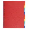 Image de Intercalaires touches neutres Exacompta - carte 225 g - A4+ - 12 positions - coloris assortis