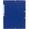 Image de Exacompta Chemise Nature Future A4 à fermeture élastique sans rabat, 250 feuilles, 240 x 320 mm, carte, bleu - Lot de 25
