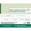 Image de Registre piqûre de conSignation des alertes santé publique et environnement - Exacompta - Format 24x32cm 20p