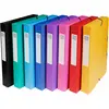 Image de Exacompta Boîte de classement A4 Exabox - Carte lustrée 7/10E - Dos 4 cm - Assorties - Lot de 8