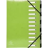 Image de Exacompta Trieur à élastiques Harmonika Iderama - dos extensible à soufflet - 12 divisions - Citron vert