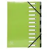 Image de Trieur Exacompta Harmonika Iderama 12 compartiments - dos extensible à soufflet - capacité de 600 feuilles A4 - citron vert