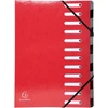Image de Exacompta Trieur à élastiques Harmonika Iderama - dos extensible à soufflet - 12 divisions - Rouge