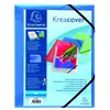 Image de Chemise personnalisable 1 face à élastique Exacompta Kreacover - polypropylène - bleu transparent