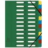 Image de Trieur Exacompta Harmonika Nature Future avec dos extensible à soufflet et fenêtres prédécoupées 840 feuilles A4 24 compartiments 24 x 32 cm - carton vert