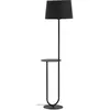 Image de Aluminor Lampadaire Duo - Ampoule Led E27 - Métal avec tablette - Noir