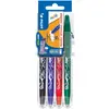 Image de Pilot FriXion Ball Stylo roller encre gel effaçable pointe moyenne 0,7 mm - Etui rigide organiseur de 4 couleurs assorties classiques