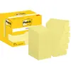 Image de Post-it Notes repositionnables 38 x 51 mm - Jaune - Lot 12 blocs de 100 feuilles