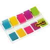 Image de Post-it Marque-pages souples 11,9 x 43,1 mm - 5 couleurs assorties (Bleu, Jaune, Rose, Violet, Anis) - 5 x 20 index
