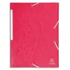 Image de Chemise Exacompta Maxi Capacity - 3 rabats et élastique - carte lustrée 425g - coloris rouge