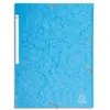 Image de Chemise Exacompta Maxi Capacity - 3 rabats et élastique - carte lustrée 425g - coloris bleu azur
