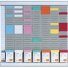 Image de Nobo Office Planner Planning 7 colonnes 24 fentes fiches T2 - Gris