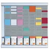Image de Planning Nobo Office Planner 7 colonnes 24 fentes fiches T2 - Gris