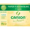 Image de Feuilles à dessin ''C '' 27-103 - à grain - 224 g - format 24 x 32 cm - blanc - pochette de 12