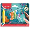 Image de Pochette de 12 crayons cire Maped Jungle Fever. Format jumbo. Texture grasse