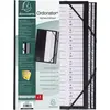 Image de Exacompta Trieur Ordonator à élastiques - cavaliers plastiques alphabétiques 26 divisions - Noir