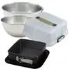 Image de Set pâtisserie moule à charnière carré 23 cm avec couvercle, 2 bols à mixer et 1 spatule zenker 9370550B88 en occasion ou reconditionné