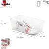 Image de Lot de 6 boîtes plastique transparent SUNDIS, 6L, l.35.5 x P.20.5 x H.12 cm
