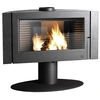 Image de Poêle à bois en fonte panoramique - Antaya - 12kW - 7 étoiles