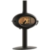 Image de Poêle à bois BRIO SUR PIED - 7 kW - Rdt: 76% - B. 50 cm - 100% Fonte anthracite