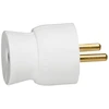 Image de Fiche mâle plastique 2P+T 16A droit blanc