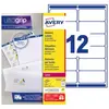 Image de Etiquettes Avery L7177-100 - impression laser - blanc - 99,1 x 42,3 mm - boîte de 1200