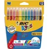 Image de Etui de 12 feutres de coloriage Bic Kids Couleur - pointe moyenne - coloris assortis