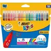 Image de Etui de 18 feutres de coloriage Bic Kids Couleur - pointe moyenne - coloris assortis