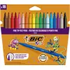Image de BIC Kids Visa Feutres de coloriage pointe fine - Pochette de 18 couleurs assorties