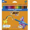Image de BIC Kids Evolution Crayons de couleur en résine synthétique - Couleurs assorties - Paquet 24 crayons