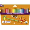 Image de BIC Kids Couleur Feutres de coloriage pointe moyenne - Pochette de 24 couleurs assorties