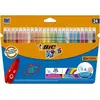 Image de Etui de 24 feutres de coloriage Bic Kids Couleur - pointe moyenne - coloris assortis