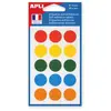 Image de Pastilles adhésives de couleur Agipa - Ø 19 mm - pochette de 90 - coloris assortis - blister de 90
