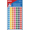 Image de APLI Pastilles adhésives Ø 8 mm - 100624 - Pochette de 385 - Assorties
