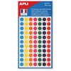 Image de Pastilles adhésives de couleur, Ø 8 mm - Pochette de 385, coloris assortis (blister 385 unités)