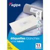 Image de AGIPA 100634 Etiquettes blanches coins droits multi-usage 51 x 33,8 mm - Boite de 3200