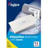 Image de Etiquettes blanches coins droits multi-usage AGIPA 100634 51 x 33,8 mm - Boite de 3200