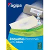 Image de Etiquettes blanches coins droits multi-usage AGIPA 100799 38 x 21,2 mm - Boite de 32500