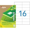 Image de AGIPA 101190 Etiquettes blanches recyclées multi-usage 105 x 37 mm - Boîte de 1600