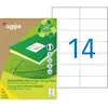 Image de AGIPA 101191 Etiquettes blanches recyclées multi-usage 105 x 42,2 mm - Boîte de 1400
