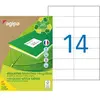 Image de Etiquettes adresses recyclées blanches Apli - 105 x 42,4 mm - 100 feuilles A4 - 1400 étiquettes par boîte