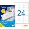 Image de AGIPA 101309 Etiquettes blanches multi-usage 63,5 x 33,9 mm - Boîte de 2400