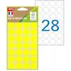 Image de Pastilles adhésives recyclées Apli - diam.8 mm Jaune - Pochette de 168