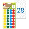 Image de Pastilles adhésives recyclées Apli - diam.15 mm coloris Assortis - Pochette de 140