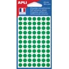 Image de APLI Pastilles adhésives Ø 8 mm - 111831 - Pochette de 462 - Vert