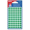 Image de Pastilles adhésives diamètre 8 mm - vert - étui de 462