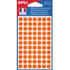 Image de APLI Pastilles adhésives Ø 8 mm - 111835 - Pochette de 462 - Orange