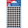 Image de APLI Pastilles adhésives Ø 8 mm - 111837 - Pochette de 462 - Noir