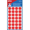 Image de APLI Pastilles adhésives Ø 15 mm - 111843 - Pochette de 168 - Rouge