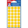 Image de APLI Pastilles adhésives Ø 15 mm - 111844 - Pochette de 168 - Jaune